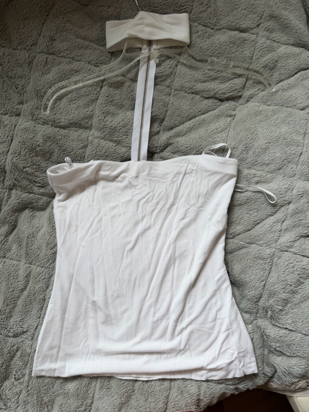 Bailey 44 White Strapless Tank Top with Neck Band
